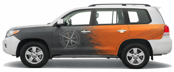 Elephant Grey & Orange design